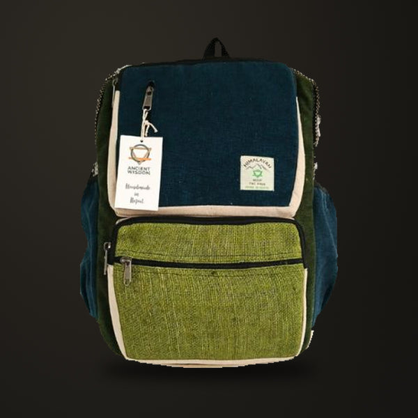 Mochila exclusiva de cáñamo Azul & Salvia