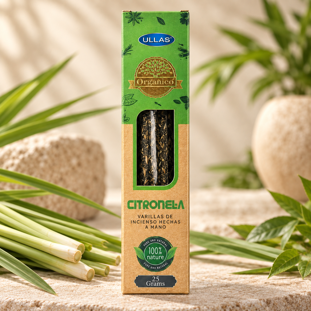Incienso natural Citronela Ullas · 25 g