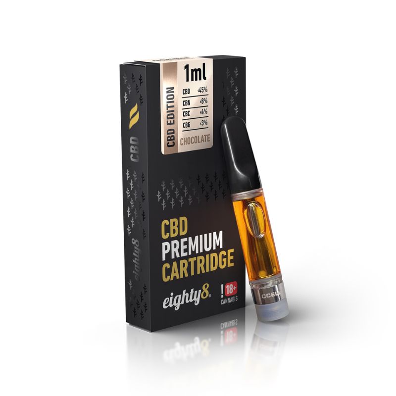 Cartucho de CBD Premium Chocolate de Eighty8 para vape